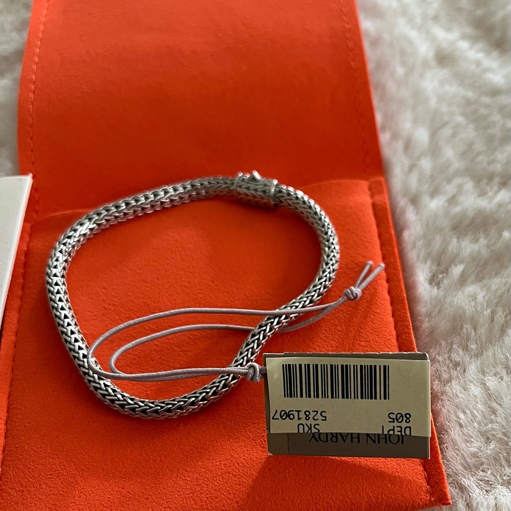 Gorgeous John Hardy .925 Sterling Silver Woven Bracelet M NWT! - Picture 3 of 16